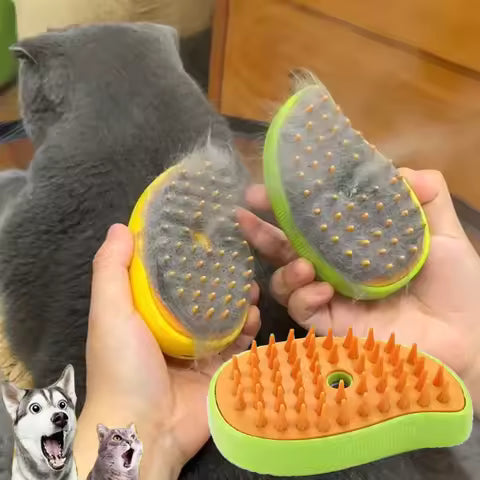 Cepillo a Vapor 3 en 1 para Mascotas